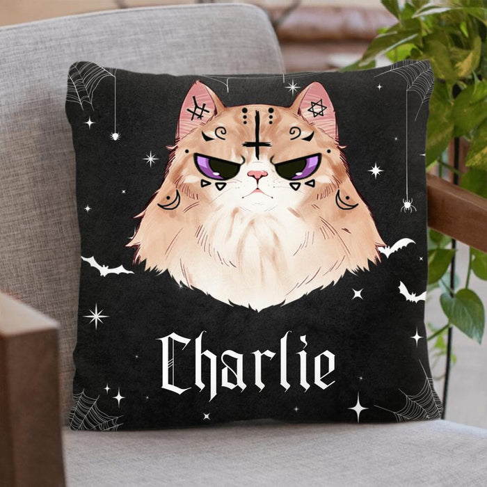 Custom Personalized Cat Pillow Cover - Halloween Gift Idea For Cat Lovers