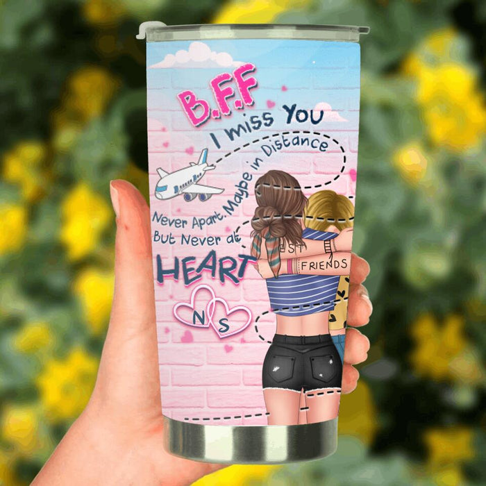 Custom Personalized Friends Tumbler - Gift Idea For Long Distance Best Friends - I Miss You