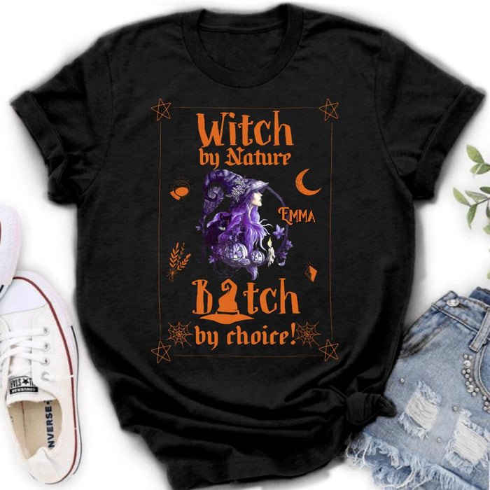 Custom Personalized Witch Shirt - Halloween Gift Idea For Friends