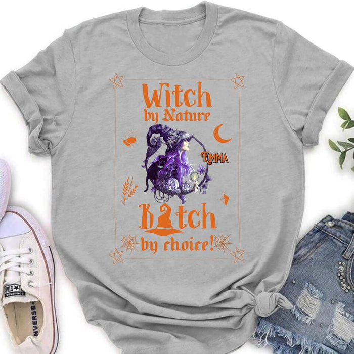 Custom Personalized Witch Shirt - Halloween Gift Idea For Friends