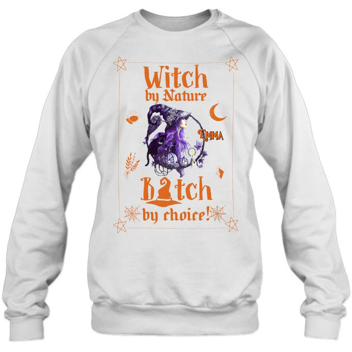 Custom Personalized Witch Shirt - Halloween Gift Idea For Friends