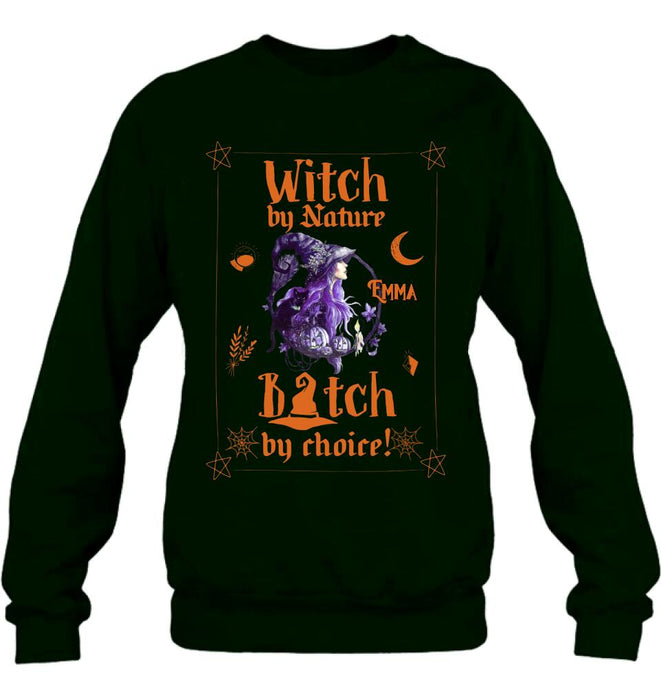 Custom Personalized Witch Shirt - Halloween Gift Idea For Friends