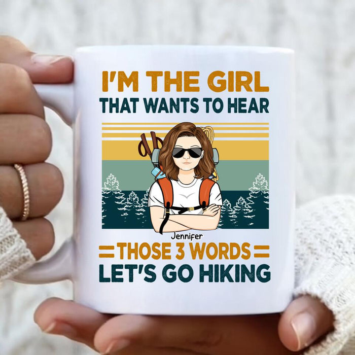 Custom Personalized Hiking Girl Coffee Mug - Girl With Upto 3 Dogs - Gift Idea For Hiking/ Dog Lover -  Life Is Better In The Mountains With Dogs
