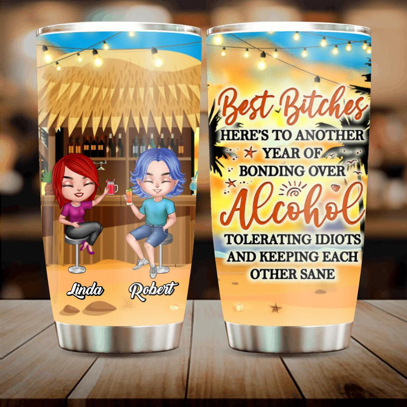 Personalized Friends Tumbler - Up to 4 People - Gift Idea For Friends - Friends And Alcohol