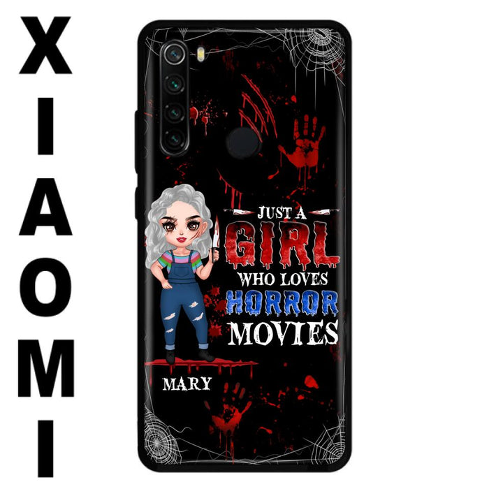 Custom Personalized Halloween Phone Case for Xiaomi/Huawei/Oppo - Gift Idea For Halloween - Just A Girl Who Loves Horror Movies