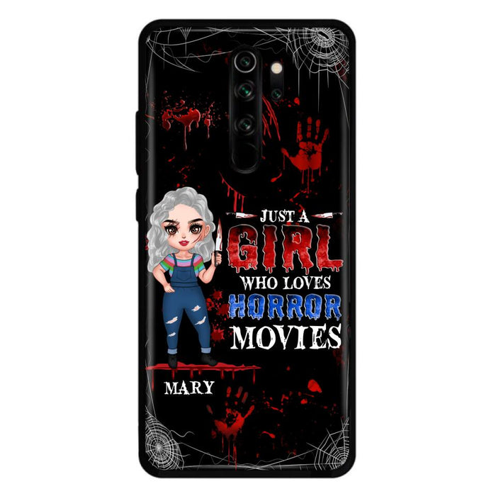 Custom Personalized Halloween Phone Case for Xiaomi/Huawei/Oppo - Gift Idea For Halloween - Just A Girl Who Loves Horror Movies