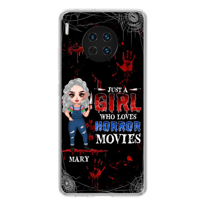 Custom Personalized Halloween Phone Case for Xiaomi/Huawei/Oppo - Gift Idea For Halloween - Just A Girl Who Loves Horror Movies