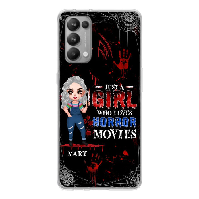 Custom Personalized Halloween Phone Case for Xiaomi/Huawei/Oppo - Gift Idea For Halloween - Just A Girl Who Loves Horror Movies