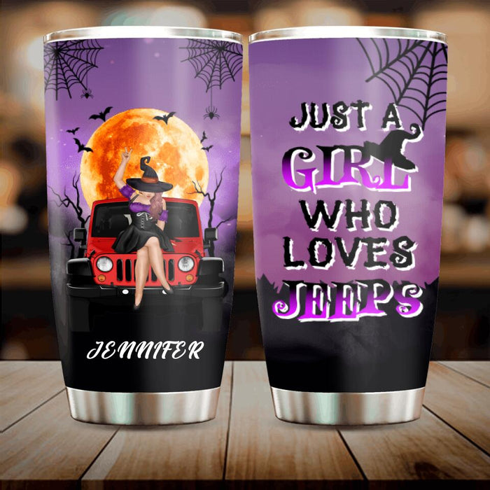 Custom Personalized Off-road Girl Tumbler - Halloween Gift Idea For Off-road Lovers