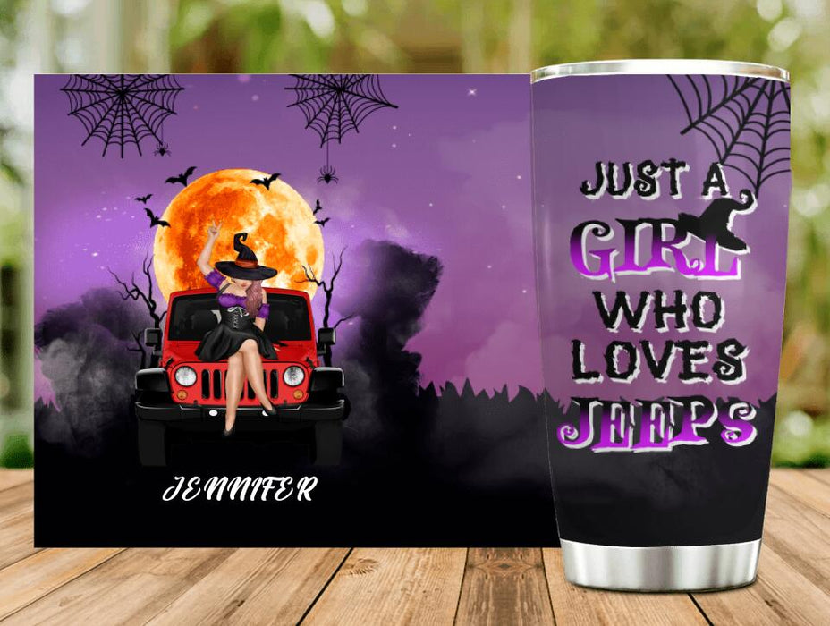 Custom Personalized Off-road Girl Tumbler - Halloween Gift Idea For Off-road Lovers