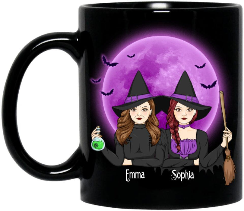 Custom Personalized Mother & Daughter Witches Coffee Mug - Halloween Gift For Mother & Daughter - Witch By Natural Bitch By Choice