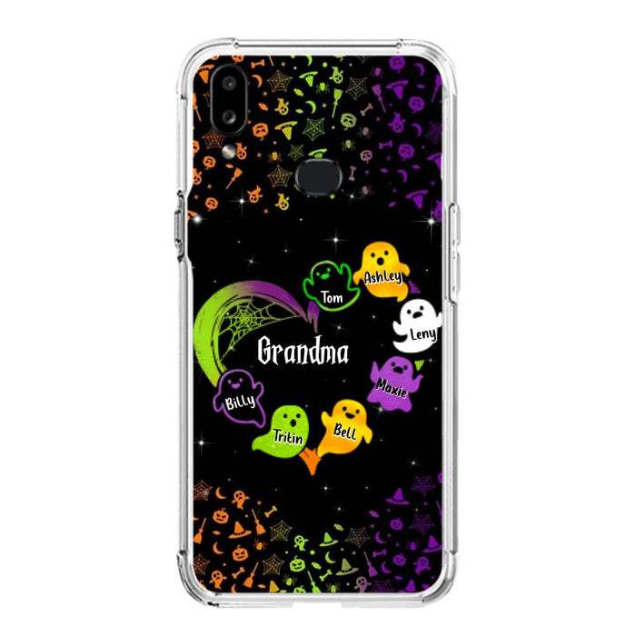 Custom Personalized Grandma and Grandkids Ghost iPhone/Samsung Case - Halloween gift for Grandma - Up to 7 Grandkids