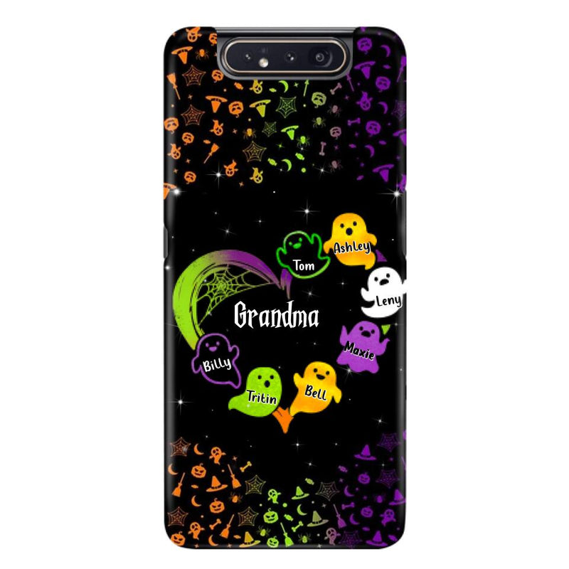 Personalized Grandma and Grandkids Ghost Phone Case - Halloween gift for Grandma - Up to 7 Grandkids - Case For iPhone/Samsung