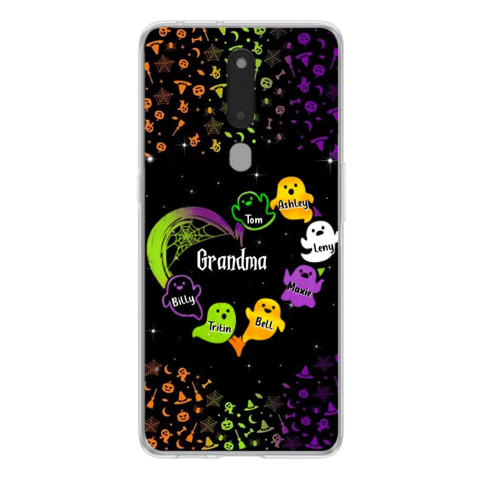 Custom Personalized Grandma and Grandkids Ghost Oppo/Xiaomi/Huawei Case - Halloween gift for Grandma - Up to 7 Grandkids