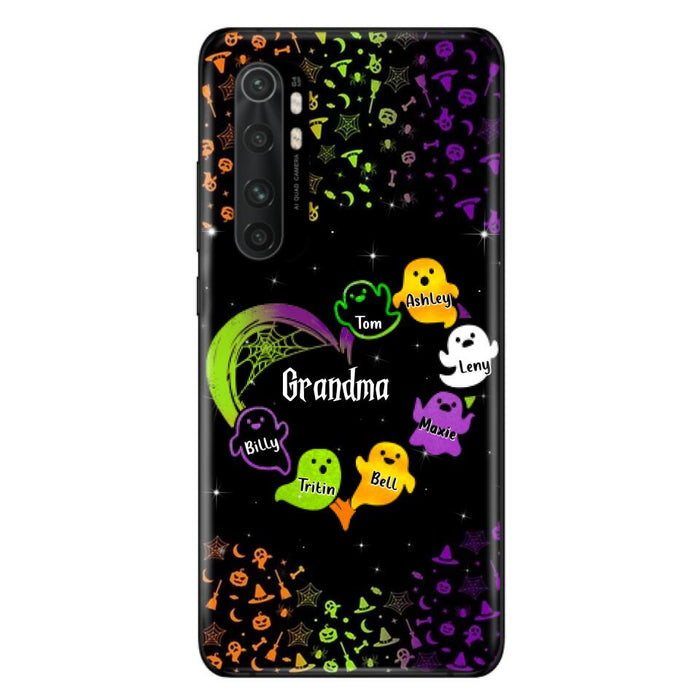 Custom Personalized Grandma and Grandkids Ghost Oppo/Xiaomi/Huawei Case - Halloween gift for Grandma - Up to 7 Grandkids