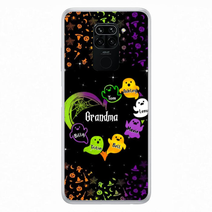 Custom Personalized Grandma and Grandkids Ghost Oppo/Xiaomi/Huawei Case - Halloween gift for Grandma - Up to 7 Grandkids