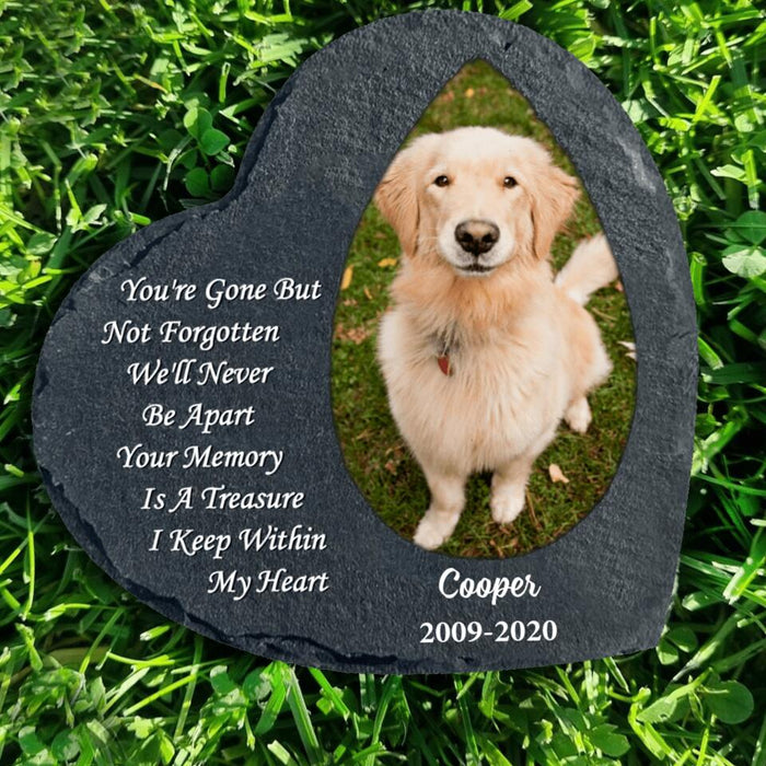 Custom Personalized Memorial Photo Heart Lithograph - Memorial Gift Idea for Pet Lovers - You're Gone But Not Forgotten