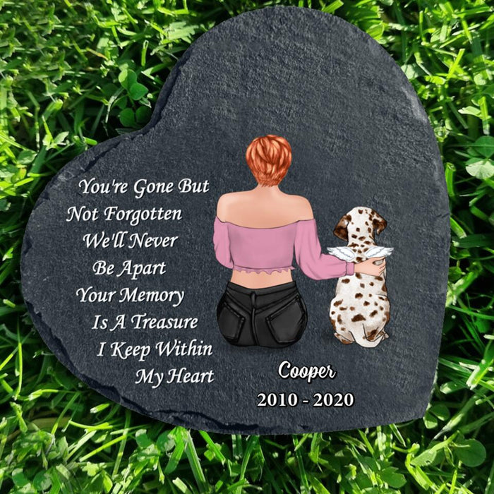 Custom Personalized Memorial Pet Heart Lithograph - Memorial Gift Idea for Dog/Cat Lovers - You're Gone But Not Forgotten