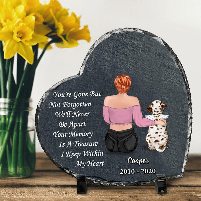 Custom Personalized Memorial Pet Heart Lithograph - Memorial Gift Idea for Dog/Cat Lovers - You're Gone But Not Forgotten