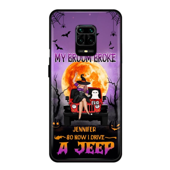 Custom Personalized Off-road Girl Phone Case - Upto 4 Cats - Halloween Gift Idea For Off-road Lovers/Cat Lovers - My Broom Broke - Case for Xiaomi, Huawei & Oppo