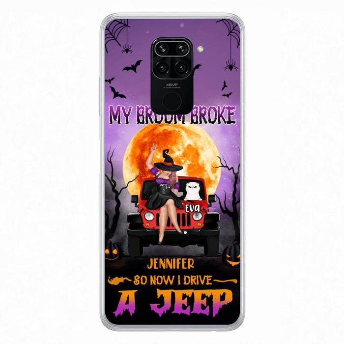 Custom Personalized Off-road Girl Phone Case - Upto 4 Cats - Halloween Gift Idea For Off-road Lovers/Cat Lovers - My Broom Broke - Case for Xiaomi, Huawei & Oppo