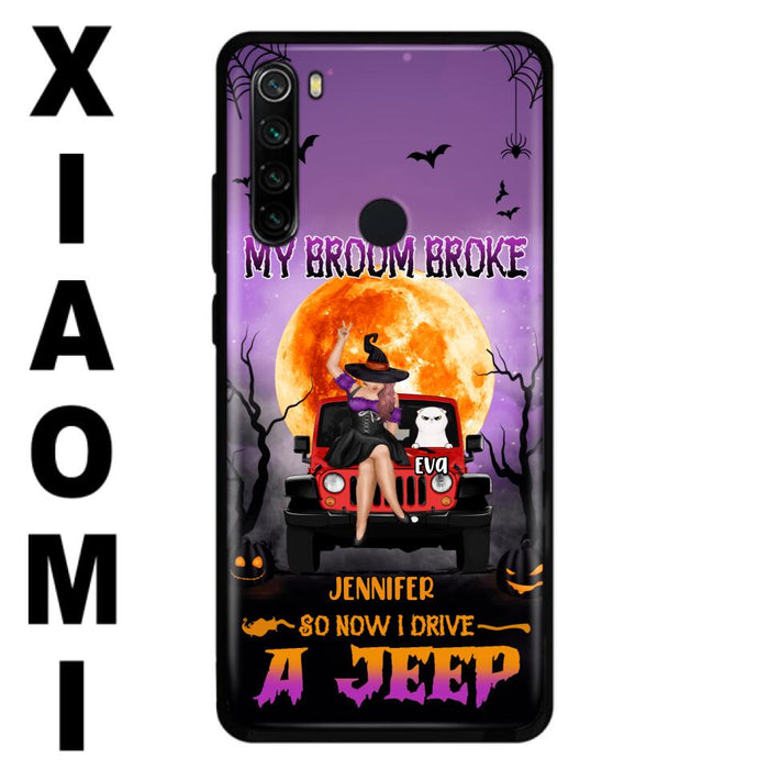 Custom Personalized Off-road Girl Phone Case - Upto 4 Cats - Halloween Gift Idea For Off-road Lovers/Cat Lovers - My Broom Broke - Case for Xiaomi, Huawei & Oppo