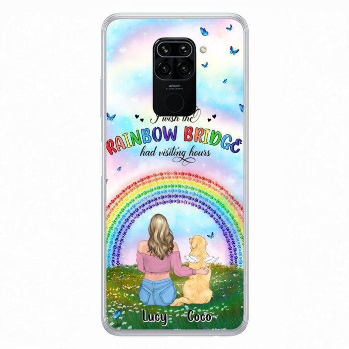 Custom Personalized Dog, Cat Memorial Phone Case - Upto 4 Pets - Memorial Gift For Dog/ Cat Lover - I Wish The Rainbow Bridge Had Visiting Hours - Case For Xiaomi, Oppo And Huawei