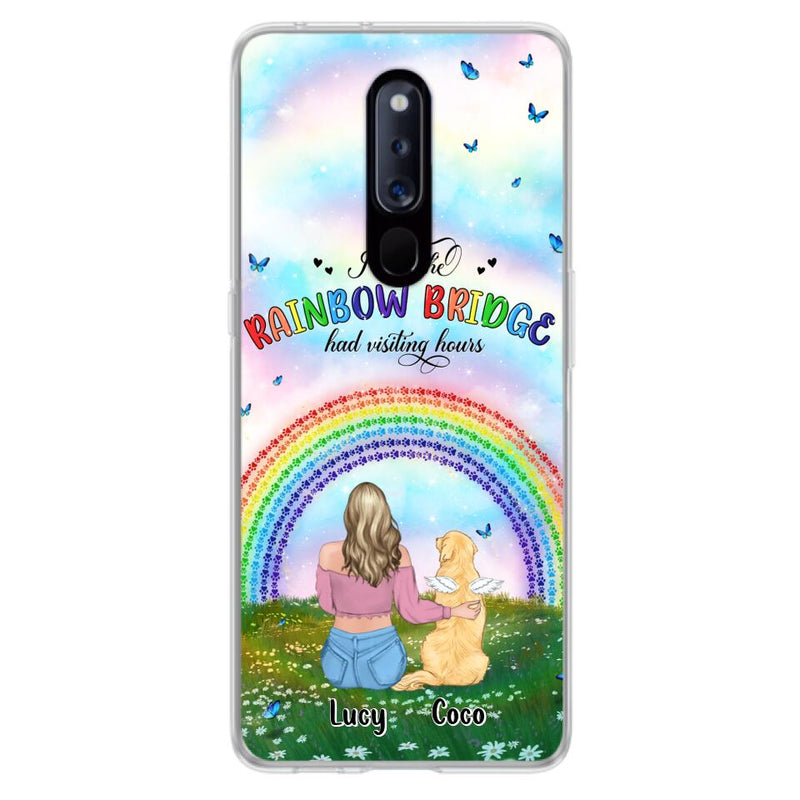 Personalized Dog, Cat Memorial Phone Case - Up to 4 Pets - Memorial Gift For Dog/Cat Lover - I Wish The Rainbow Bridge Had Visiting Hours - Case For Xiaomi, Oppo And Huawei