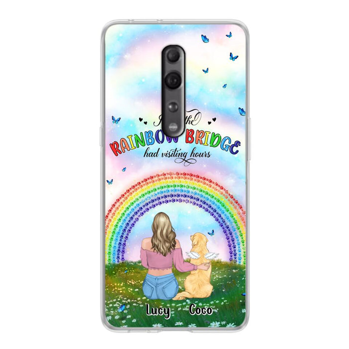 Custom Personalized Dog, Cat Memorial Phone Case - Upto 4 Pets - Memorial Gift For Dog/ Cat Lover - I Wish The Rainbow Bridge Had Visiting Hours - Case For Xiaomi, Oppo And Huawei