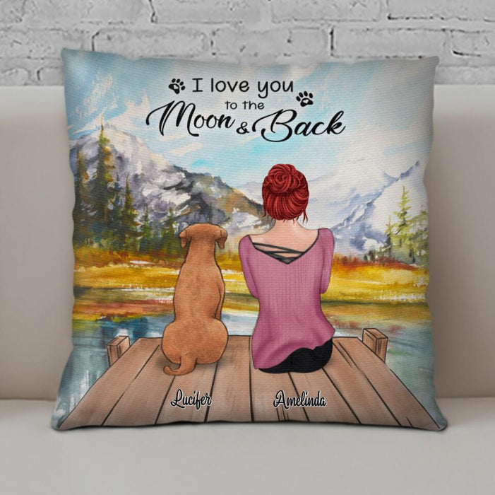Custom Personalized Pets Mom Pillow Cover - Mom With Upto 5 Pets - Best Gift For Mother's Day - We Will Meet Again At The Rainbow Bridge - CMNG3Y
