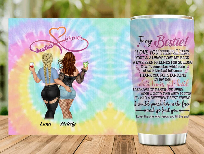 Personalized Bestie Tumbler - Gift Idea For Best Friends - To My Bestie! Thank You For Making Me Laugh