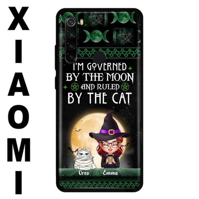 Custom Personalized Cats Witch Phone Case - Halloween Gift For Cat Lover - Governed By The Moon, Ruled By The Cats - Case For Xiaomi, Oppo And Huawei