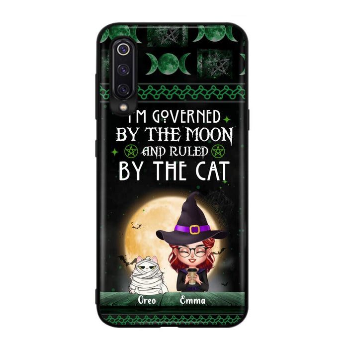 Custom Personalized Cats Witch Phone Case - Halloween Gift For Cat Lover - Governed By The Moon, Ruled By The Cats - Case For Xiaomi, Oppo And Huawei