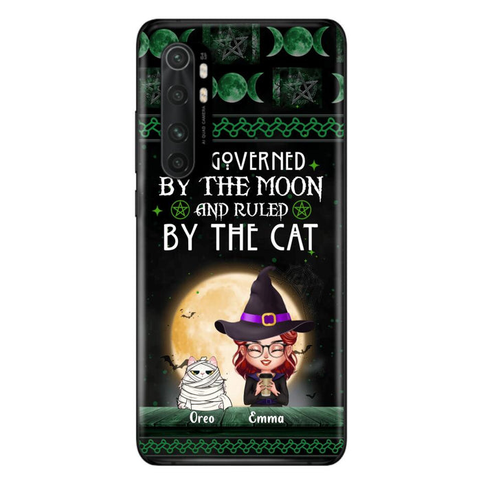 Custom Personalized Cats Witch Phone Case - Halloween Gift For Cat Lover - Governed By The Moon, Ruled By The Cats - Case For Xiaomi, Oppo And Huawei