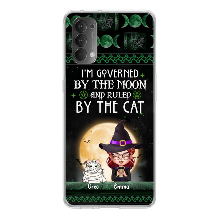 Custom Personalized Cats Witch Phone Case - Halloween Gift For Cat Lover - Governed By The Moon, Ruled By The Cats - Case For Xiaomi, Oppo And Huawei