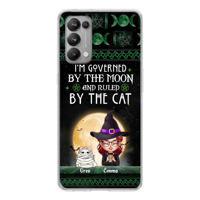 Custom Personalized Cats Witch Phone Case - Halloween Gift For Cat Lover - Governed By The Moon, Ruled By The Cats - Case For Xiaomi, Oppo And Huawei