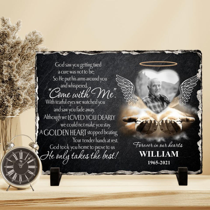 Custom Personalized Memorial Photo Lithograph - Memorial Gift Idea - Forever In Our Hearts