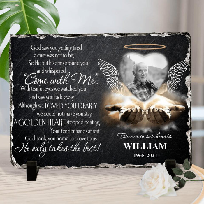 Custom Personalized Memorial Photo Lithograph - Memorial Gift Idea - Forever In Our Hearts