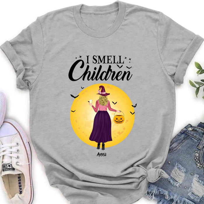 Custom Personalized Halloween Girls Shirt/ Hoodie - Halloween Gift For Friends/ Besties - I Smell Children