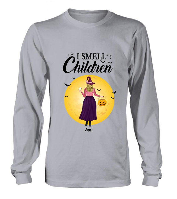 Custom Personalized Halloween Girls Shirt/ Hoodie - Halloween Gift For Friends/ Besties - I Smell Children