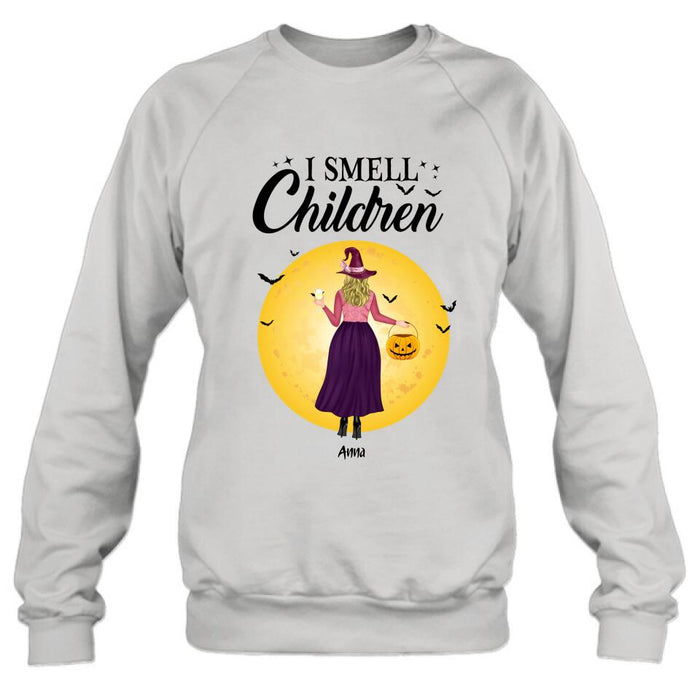 Custom Personalized Halloween Girls Shirt/ Hoodie - Halloween Gift For Friends/ Besties - I Smell Children