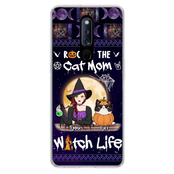 Custom Personalized Pet Witch Phone Case - Up to 4 Pets - Halloween Gift For Dog/ Cat Lover - Rockin' The Cat Mom & Witch Life - Case For Xiaomi, Oppo And Huawei