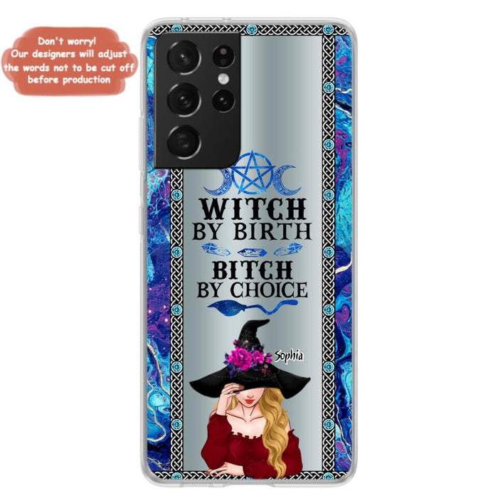 Custom Personalized Witch Phone Case for iPhone and Samsung - Gift Idea For Halloween - Witch By Birth, Bitch By Choice