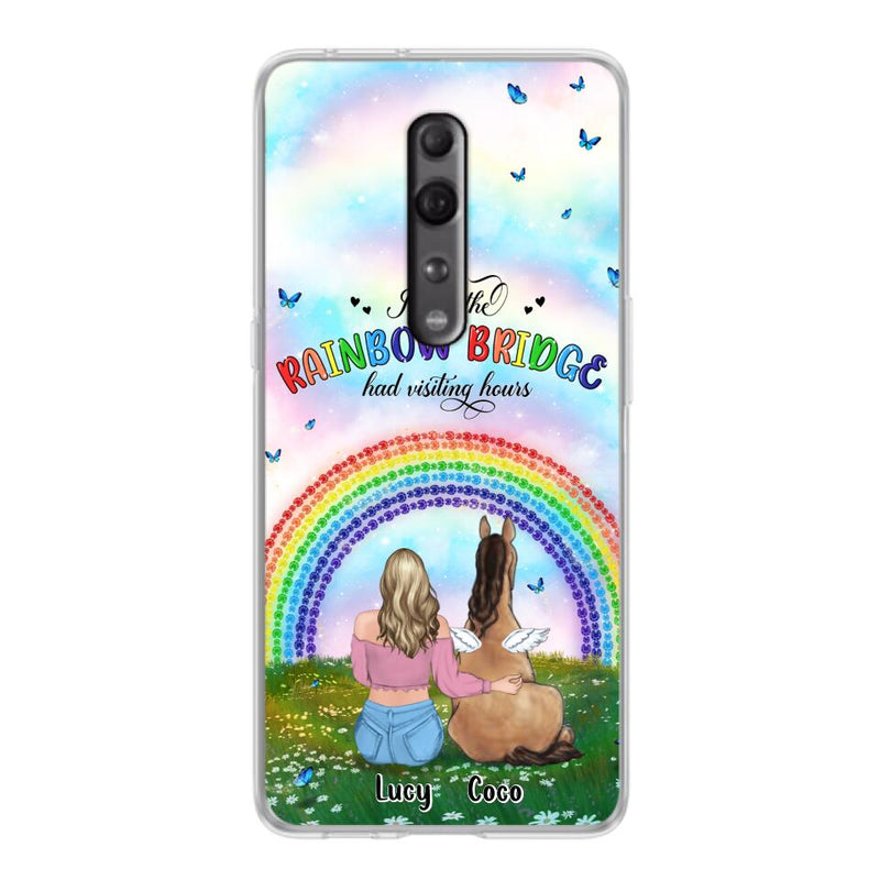 Personalized Horse Memorial Phone Case - Up to 4 Horses - Memorial Gift For Horse Lover - I Wish The Rainbow Bridge Had Visiting Hours - Case For Xiaomi, Oppo And Huawei