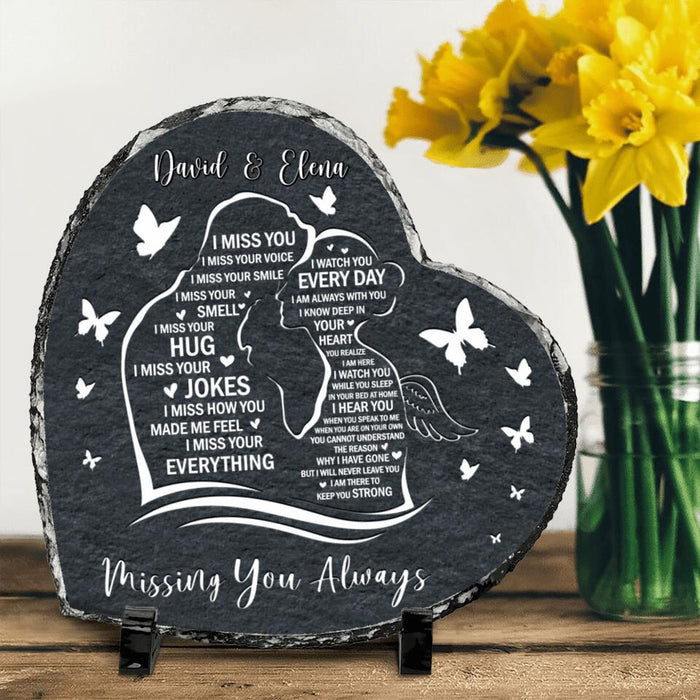 Custom Personalized Memorial Heart Lithograph - Memorial Gift Idea for Loss Of Wife - Missing You Always