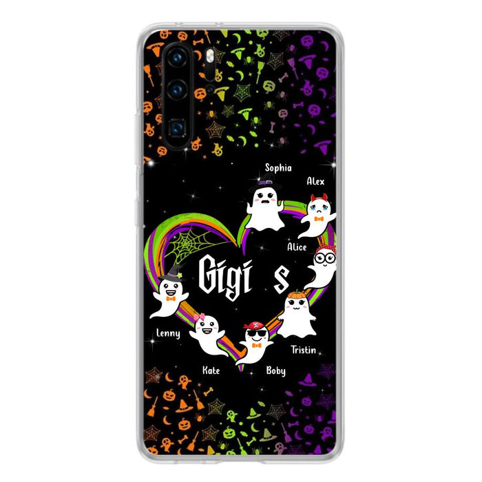 Custom Personalized Grandma & Grandkids Ghost Phone Case - Up to 7 Grandkids - Halloween Gift For Grandma - Case For Xiaomi, Oppo And Huawei