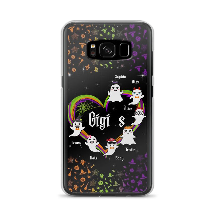 Custom Personalized Grandma & Grandkids Ghost Phone Case - Up to 7 Grandkids - Halloween Gift For Grandma - Case For iPhone And Samsung