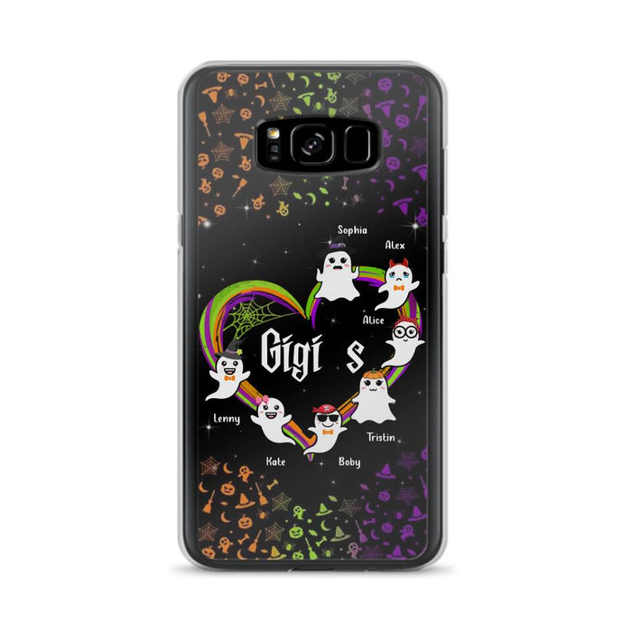 Custom Personalized Grandma & Grandkids Ghost Phone Case - Up to 7 Grandkids - Halloween Gift For Grandma - Case For iPhone And Samsung