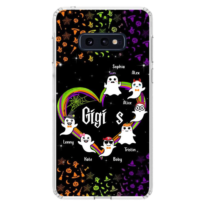 Custom Personalized Grandma & Grandkids Ghost Phone Case - Up to 7 Grandkids - Halloween Gift For Grandma - Case For iPhone And Samsung