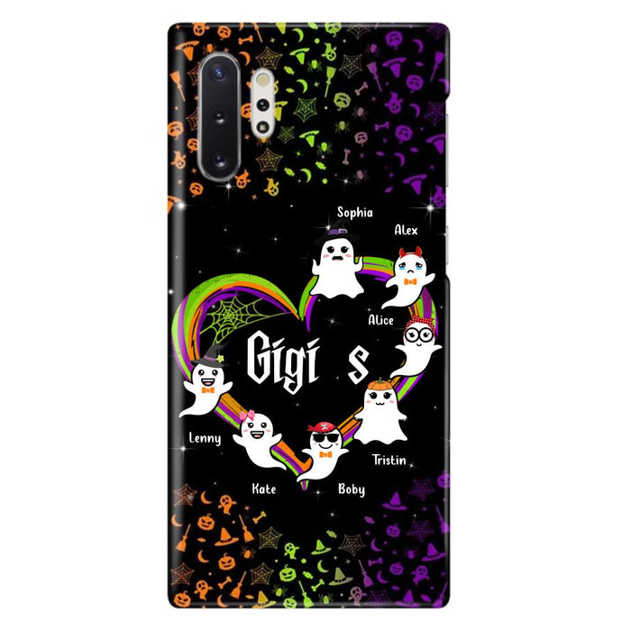 Custom Personalized Grandma & Grandkids Ghost Phone Case - Up to 7 Grandkids - Halloween Gift For Grandma - Case For iPhone And Samsung